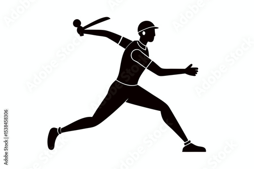 High-Quality Baseball Silhouette Vector Illustrations for Team Graphics