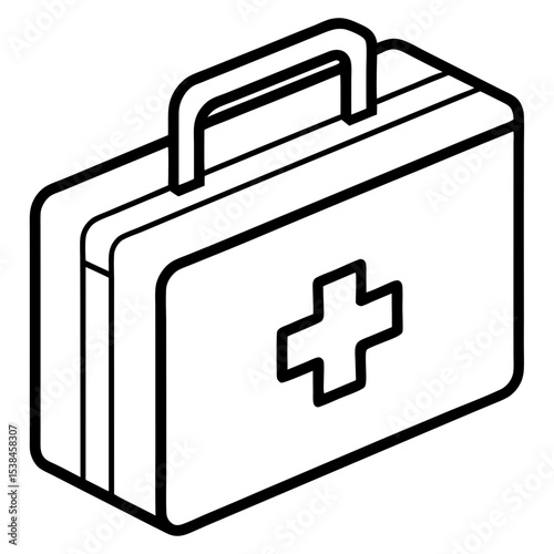 Medical Kit Line Art Icon