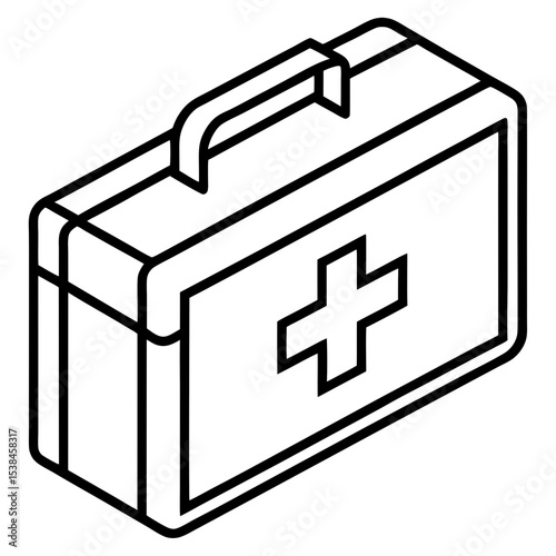 Medical Kit Line Art Icon
