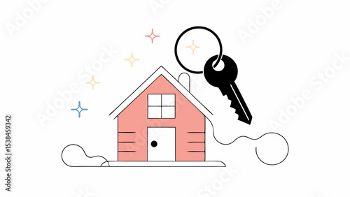 House Key Illustration