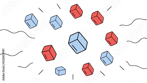Abstract Falling Cubes