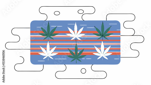 Abstract Cannabis Leaf Pattern