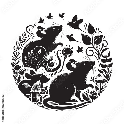 Photography black and white cats