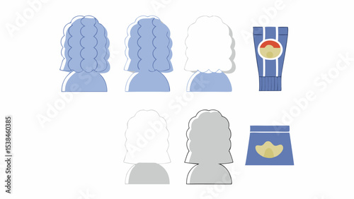 Hair Care Product Mockup Curly Hair Variations