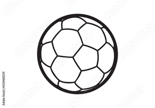 Football or soccer ball flat vector icon simple black style
logo design