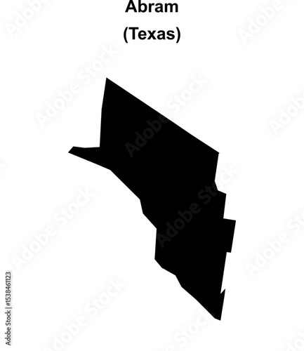 Abram (Texas) blank outline map