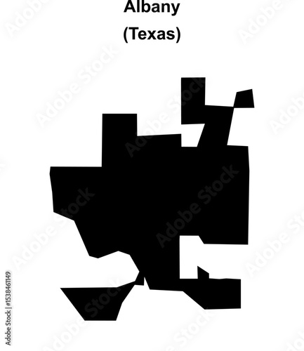 Albany (Texas) blank outline map