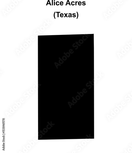 Alice Acres (Texas) blank outline map
