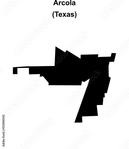 Arcola (Texas) blank outline map