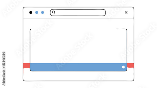 Simple Web Browser Interface Illustration