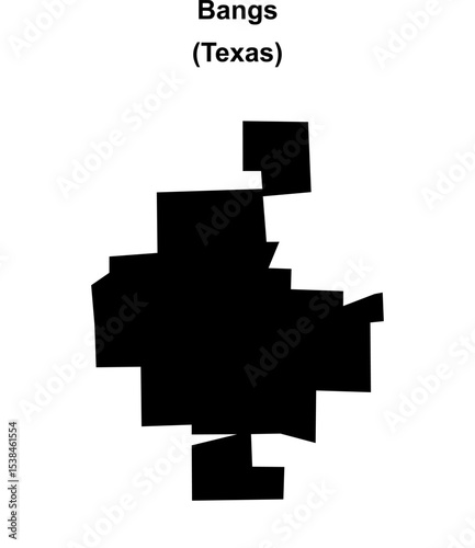 Bangs (Texas) blank outline map