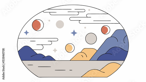 Celestial Mountain Landscape