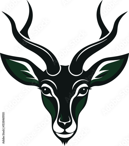 deer reinderr head art design