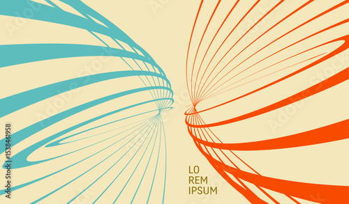 Abstract digital waveform. Sound wave of deformed stripes. 3d vector illustration for business, science or technology.