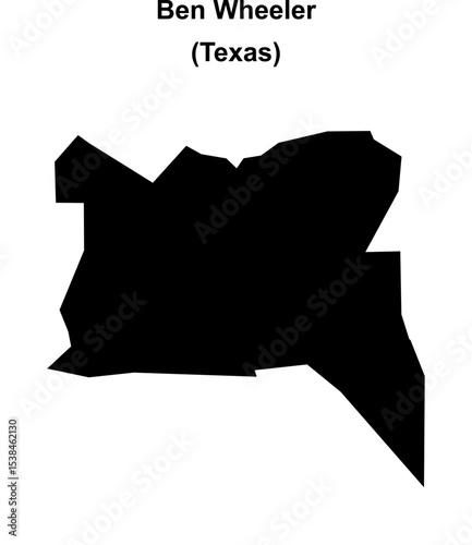 Ben Wheeler (Texas) blank outline map
