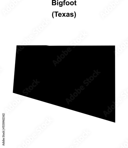 Bigfoot (Texas) blank outline map