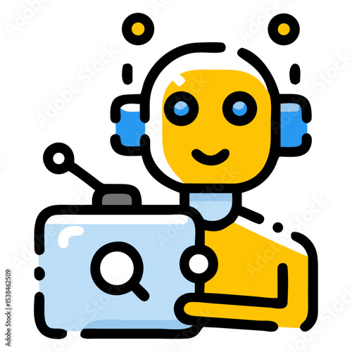 Character using artificial intelligence generative tools for  browsing internet