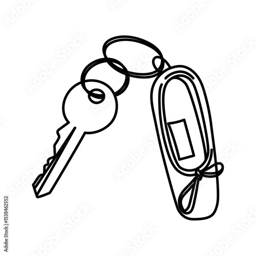 Key with a ballet shoe keychain.