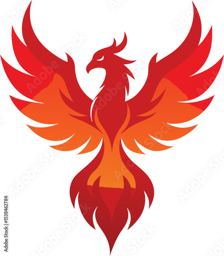 bird fire silhouette logo