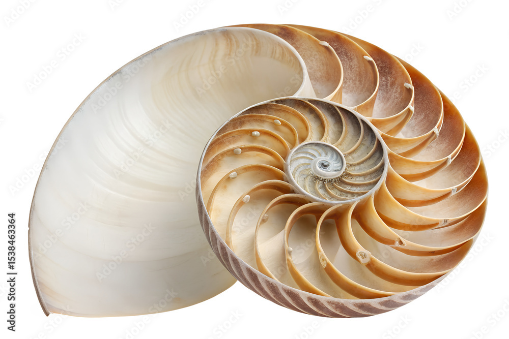 Obraz premium nautilus shell isolated on white