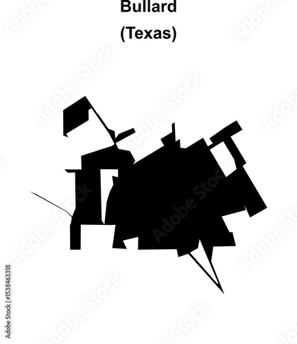 Bullard (Texas) blank outline map