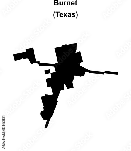 Burnet (Texas) blank outline map