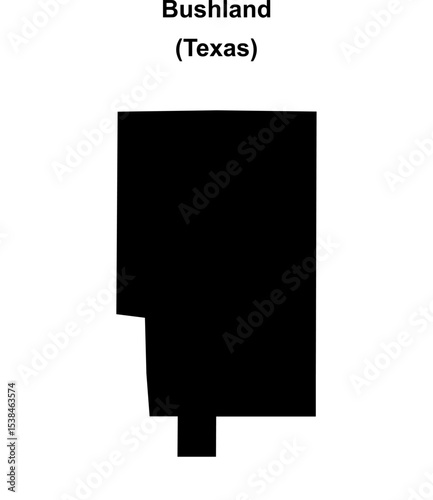 Bushland (Texas) blank outline map
