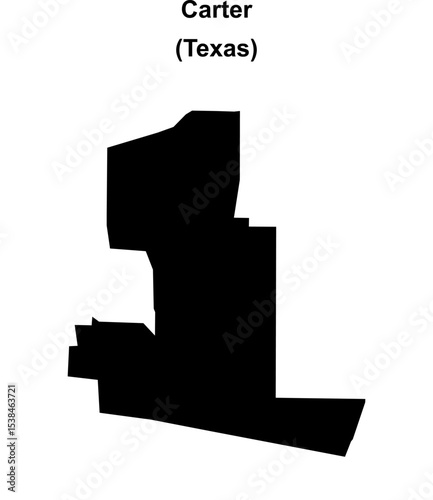 Carter (Texas) blank outline map