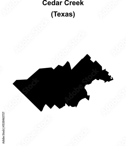 Cedar Creek (Texas) blank outline map