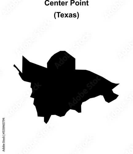 Center Point (Texas) blank outline map