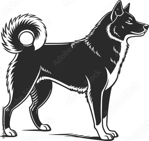 black dog animal pet silhouette design artwork