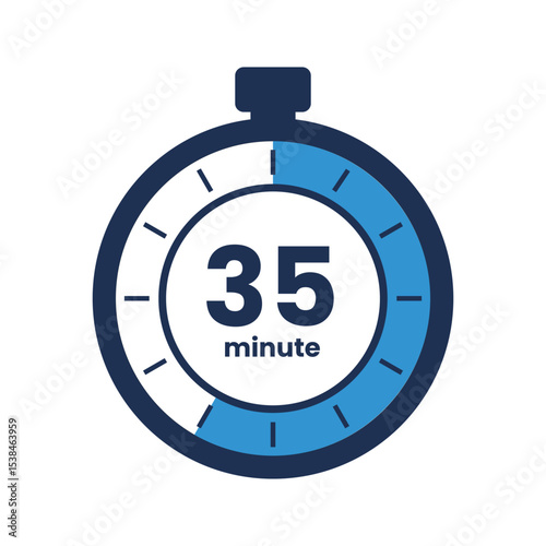 Countdown timer icon start 5, 10, 15, 20, 25, 30, 35, 40, 45, 50, 55 and 60. Numeric countdown elements for progress tracking, Time Tracking Illustration,Stopwatch Countdown Icons