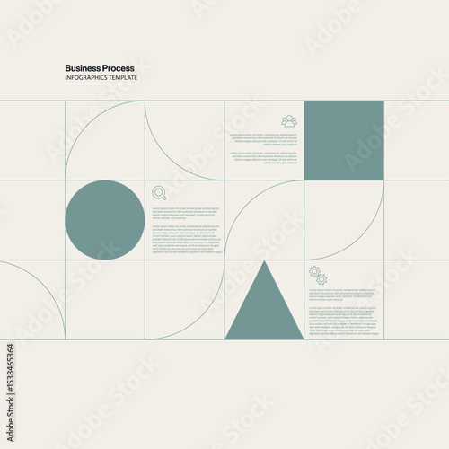 Business Process Infographic Template. Editable eps10 vector.