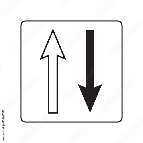 Up and Down Arrows vector icon isolated on transparent background, Up and Down Arrows transparency logo design 