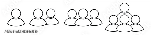 People Group Icons – Teamwork, Leadership, and Community Symbol