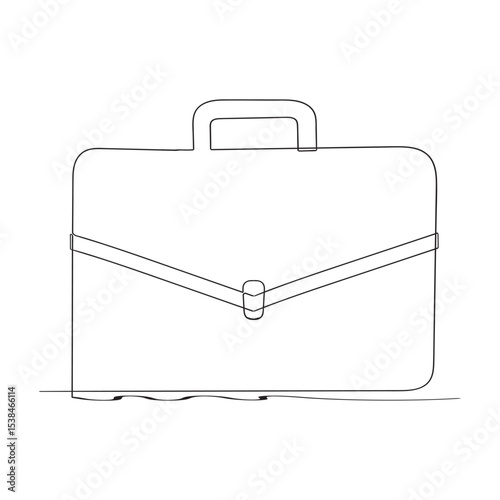  continuous line Briefcase icon. suitcase icon. luggage symbol.