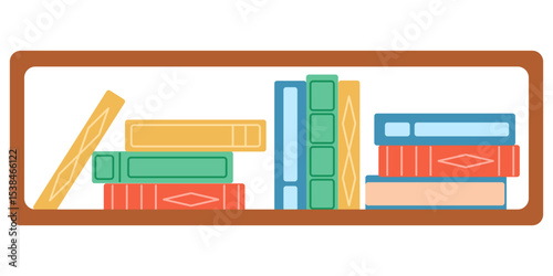 Book Shelf Illustration Set