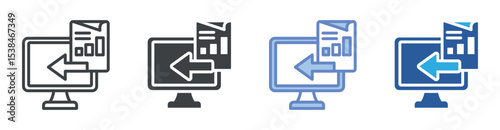 Data Entry icon set multiple style collection