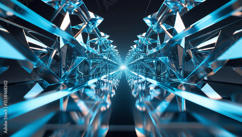 abstract blue background with cubes