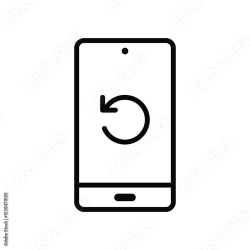 Phone with rotate left button icon