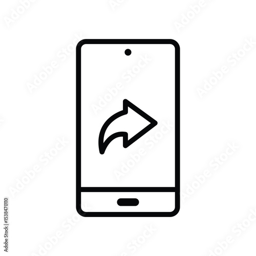 Phone icon with share button icon