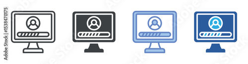 Progress Bar icon set multiple style collection
