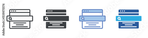 Search Bar icon set multiple style collection