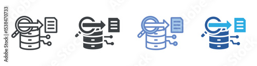 Data Query icon set multiple style collection