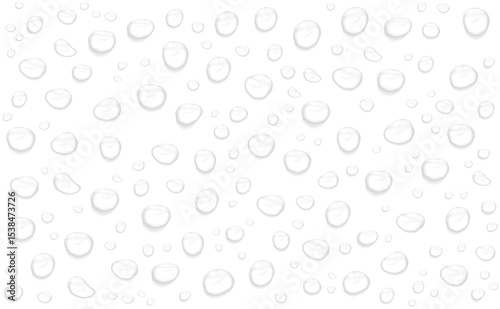 Realistic water drops. PNG drops, condensation on the window, transparent water drop. Abstract water drops, bubbles on transparent background, digital liquid design, Stock royalty free