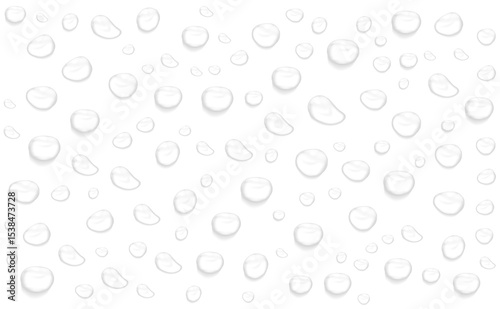 Realistic water drops. PNG drops, condensation on the window, transparent water drop. Abstract water drops, bubbles on transparent background, digital liquid design, Stock royalty free