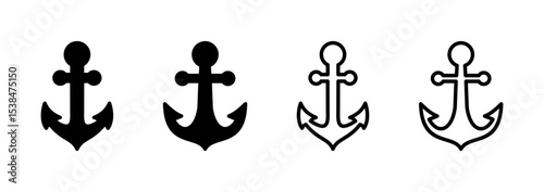 Anchor icon logo design. Anchor sign and symbol. Anchor marine icon.