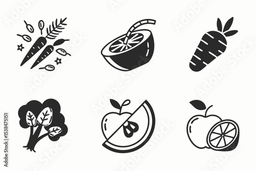 set of vegetables