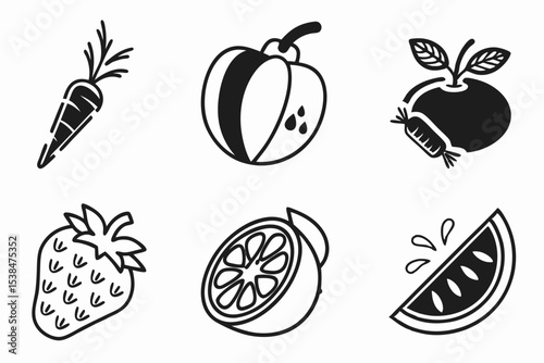 set of fruits