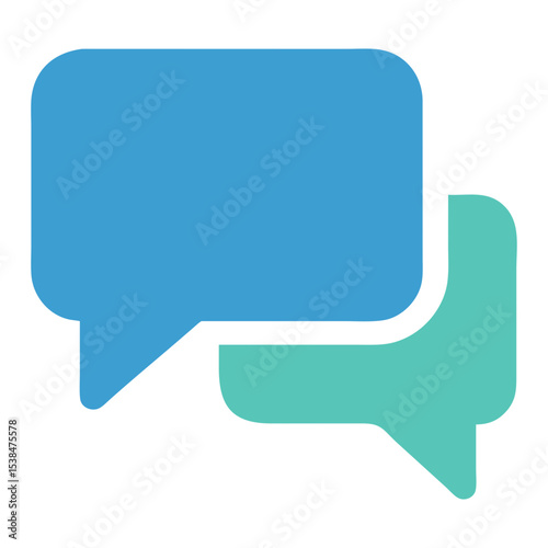 Effective Communication Two Speech Bubbles Icon Design